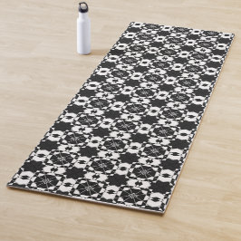 Minimalistisch retro dambordpatroon – monochroom o yogamat