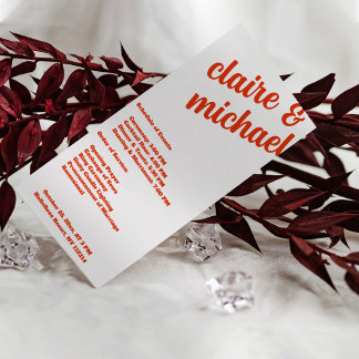 Minimalistisch retro eenvoudig modern huwelijkspro programma