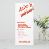 Minimalistisch retro eenvoudig modern huwelijkspro programma (Staand voorkant)