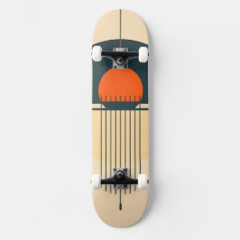 Minimalistisch retro grafisch ontwerp skateboard