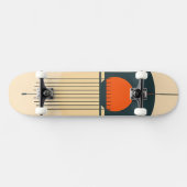 Minimalistisch retro grafisch ontwerp skateboard (Horizontaal)