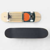 Minimalistisch retro grafisch ontwerp skateboard (Horizontaal)