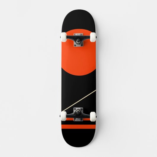 Minimalistisch retro grafisch ontwerp skateboard (Voorkant)