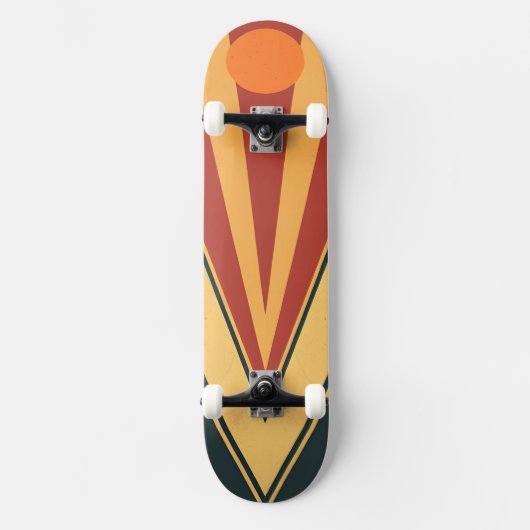 Minimalistisch retro grafisch ontwerp skateboard (Voorkant)