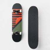 Minimalistisch retro grafisch ontwerp skateboard (Voorkant)