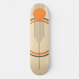 Minimalistisch retro grafisch ontwerp skateboard