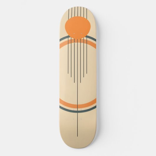 Minimalistisch retro grafisch ontwerp skateboard (Voorkant)