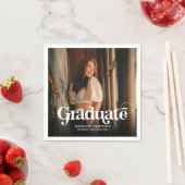 Minimalistisch  Retro Photo Afstuderen Servet (Insitu)