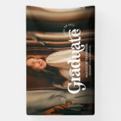 Minimalistisch  Retro Photo Afstuderen Spandoek (Verticaal)