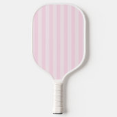 Minimalistisch retro roze blauw gestreept monogram pickleball paddle (Achterkant)