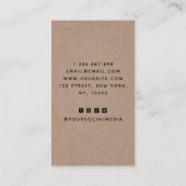 Minimalistisch roestkraft Voeg uw eigen Qr-code B  Visitekaartje (Achterkant)