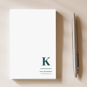 Minimalistisch roken Groene Moderne Initiaal Post-it® Notes