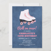 Minimalistisch Roller Skate Meisje Verjaardagsfees Kaart (Voorkant)