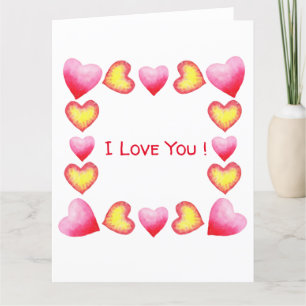 Minimalistisch romanticus Ik hou van je Valentijns Bedankkaart