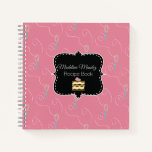 Minimalistisch ronddraaiboek voor bakkerij notitieboek