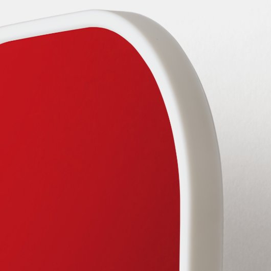 Minimalistisch Rood en Wit Modern Monogram Pickleball Paddle (Links Detail)