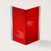 Minimalistisch rood grijs Verticaal Modern Visitekaartjes (Buitenkant)
