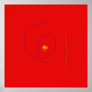 Minimalistisch rood poster