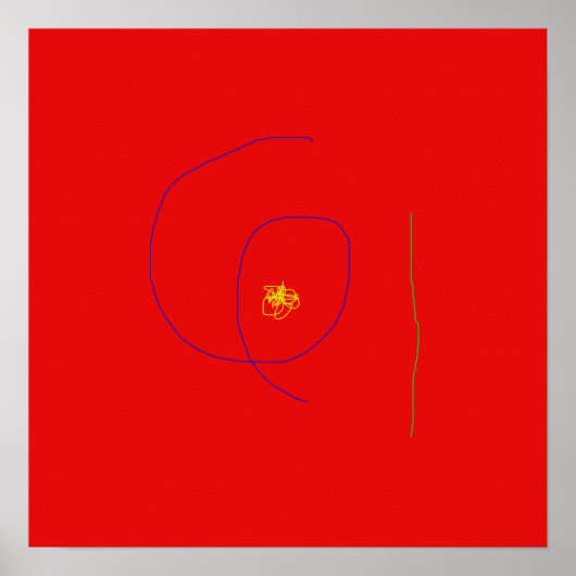 Minimalistisch rood poster (Voorkant)