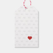 Minimalistisch rood wit XO XO hart Valentijnsdag Cadeaulabel (Voorkant)