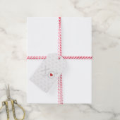 Minimalistisch rood wit XO XO hart Valentijnsdag Cadeaulabel (Met Touw)