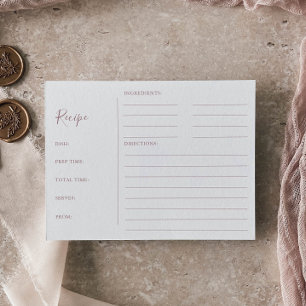 Minimalistisch Roos Gold Vrijgezellenfeest Recipe  Briefkaart