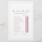 Minimalistisch Roos Goud zei hij: "Game" Flyer (Voorkant)