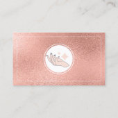 Minimalistisch Roos Gouden Spijker Technicus Manic Visitekaartje (Achterkant)