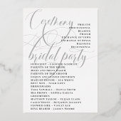  minimalistisch Roos gouden wit bruiloft programma (Achterkant)