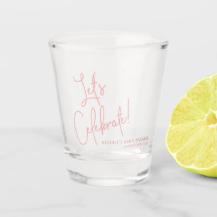 Minimalistisch Roos roze Baby shower voor mosterd Shot Glas