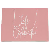 Minimalistisch Roos roze welkomstfeest Groot Cadeauzakje (Voorkant)