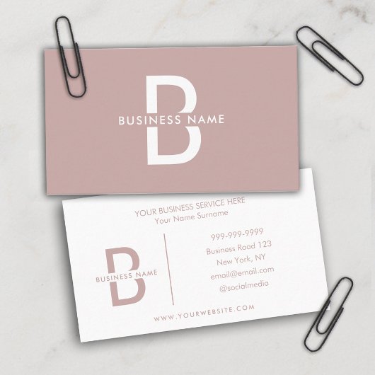 Minimalistisch Roos voor robuust en modern Visitekaartje