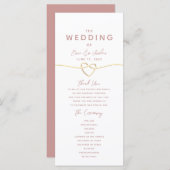 Minimalistisch Roos-weddenschap (Voorkant / Achterkant)