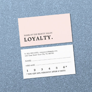 Minimalistisch Roos White Beauty Loyalty Kaart