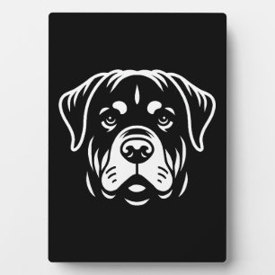 Minimalistisch Rottweiler Face Design – Bold Line  Fotoplaat