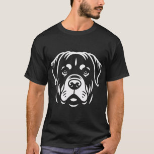 Minimalistisch Rottweiler Gezicht Design � Krachti T-shirt