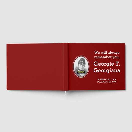 Minimalistisch, rouwend Sympathisatiehandboek Gastenboek (Volledig)