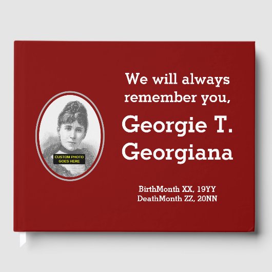 Minimalistisch, rouwend Sympathisatiehandboek Gastenboek (Voorkant)