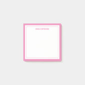 Minimalistisch roze, 2 randen post-it® notes (Voorkant)