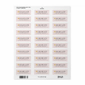 Minimalistisch roze adres Gold Gradup Cap Etiket (Full Sheet)