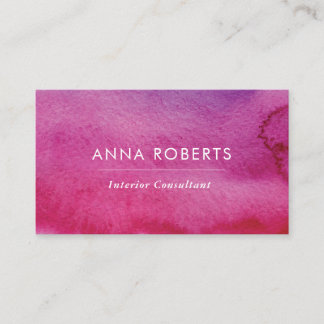 Minimalistisch roze aquarel Visitekaartje