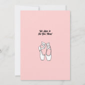 Minimalistisch roze ballet verjaardagsfeestje kaart (Achterkant)
