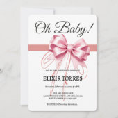 Minimalistisch roze boog Baby shower Kaart (Voorkant)