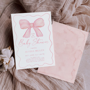 Minimalistisch roze boog meisje Baby shower Kaart