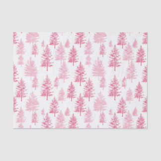 Minimalistisch roze dennenbomen weefsel papier