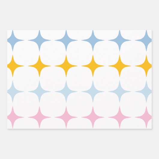 Minimalistisch roze geel inpakpapier vel (Voorkant 3)