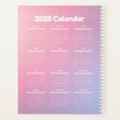 Minimalistisch roze gradiënt 2025 planner (Achterkant)