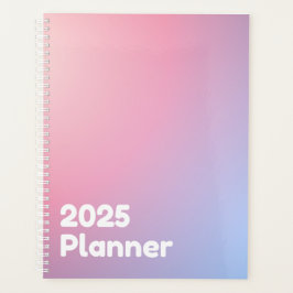Minimalistisch roze gradiënt 2025 planner
