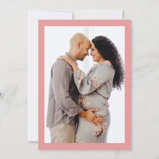 Minimalistisch Roze Klein menselijk Shindig Baby s Kaart (Achterkant)