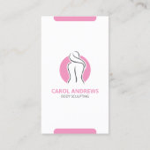 Minimalistisch Roze Lichaam Sculpting Contouring G Visitekaartje (Achterkant)